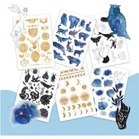 PAPIERDRACHEN Kindertattoo Papierdrachen Hautfreundliche Metallic-Tattoos, Die Tattoos sind vegan und in Deutschland hergestellt und geprüft
