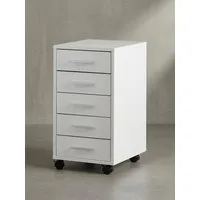 KADIMA DESIGN Rollcontainer Schubladenschrank ITTER Holz - mobil & praktisch für Büro