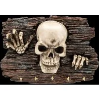 Figuren Shop GmbH Schlüsselbrett Skelett Schlüsselbrett – Gothic Dekoration Totenkopf Wandfigur 18 cm