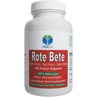 VitalLife Rote Bete Wurzelpulver – Reines Naturpulver für Sport & Wellness Kapseln, 1 er Dose à 120 St., 70 g, Art. 26315