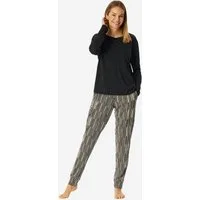 Schiesser Pyjama Modern Nightwear (2 tlg) schlafanzug schlafmode bequem