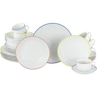 OTTO home Kombiservice Alff (30-tlg), 6 Personen, Porzellan, Geschirr-Set, harmonische, trendige Coupeform