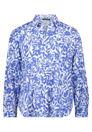 Betty Barclay - Longbluse Weiß/Blau - Gr. - 40