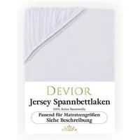 Devior Spannbettlaken für 180x200cm Boxspringbett-Matratzen bis 32cm dicke, 100% Baumwolle, Jersey, Gummizug: Rundumgummizug, Atmungsaktives Bettlaken mit Einlaufschutz 135 g/m² – ohne Fussel