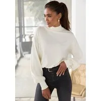 LASCANA Strickpullover mit kleinem Stehkragen, Feinstrickpullover, casual-chic