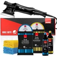 RUPES Exzenter Poliermaschine Auto Set LHR15ES Bigfoot Nuke Guys Edition Polierset, (7 tlg), Auto Set LHR15ES Bigfoot Nuke Guys Edition Polierset