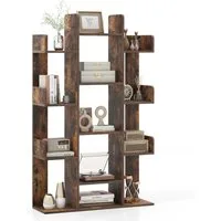 COSTWAY Bücherregal, mit 13 offenen Fächern, im Baumform, 86x24,5x141cm
