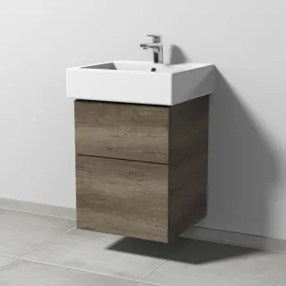 Sanipa 3way Waschtischunterbau zu Duravit Vero Waschtisch mit 2 Auszügen, Eiche-Nebraska SM71537