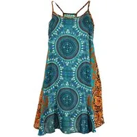 Guru-Shop Midikleid Boho Dashiki Minikleid, Trägerkleid,.. alternative Bekleidung