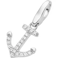 GIORGIO MARTELLO MILANO Charm Anker Anker mit Zirkonia, Silber 925