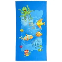 ESPiCO Strandtuch Unterwasserwelt 75x150 cm, Frottee (1-St), Meer, Fische, Krake, Muschel