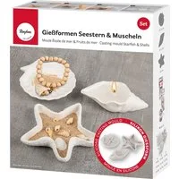 Rayher Modellierwerkzeug Seestern & Muscheln, 3 Motive