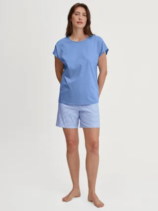 CALIDA - DAMEN Pyjama kurz hydrangea blue - Gr. - M