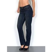 ESRA Straight-Jeans High Waist Straight Fit Jeans Damen Gerader Schnitt bis Übergröße G1 Straight Leg Damen Jeans High Waist Regular Jeanshose Stretch Hose