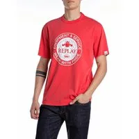 Replay T-Shirt mit rundem Aufdruck vorn
