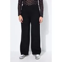Studio Untold Schlupfhose Strickhose Straight Legs Seitenstreifen