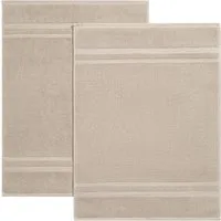 OTTO home Badematte Vanessa, 2 tlg. Hotelmatten-Set, 50x70cm, Standard & Premium, schnell trocknend, beidseitig nutzbar, strapazierfähig, Baumwolle, rechteckig, 2-teiliges Set, einfarbig, Badematten Set, Bordüre, 100% Baumwolle