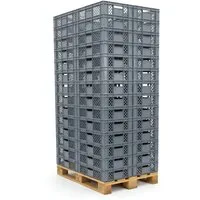 Logiplast Transportbehälter 56 Stück Bäckerkisten Brotkisten 600 x 400 x 150 mm in grau