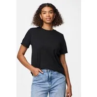 pieces Rundhalsshirt PCRIA SS FOLD UP SOLID TEE NOOS BC