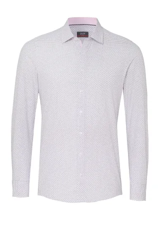 pure - PURE- City Hemd slim fit Langarm rosa - Gr. - XL