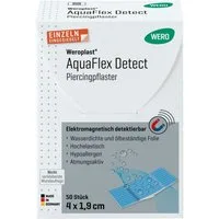 Weroplast® Wundpflaster AquaFlex Detect Piercingpflaster, 50 Stk/Pkg (50 St), Pflasterstrips