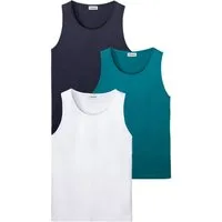 bonprix Tanktop (Packung, 3-tlg., 3er) Regular Fit, Rundhalsausschnitt