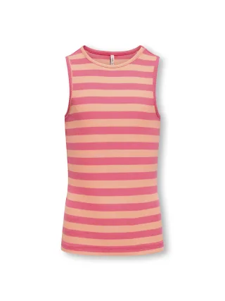 KIDS ONLY - KOGKENYA RIB STRIPE TANK TOP JRS Camellia Rose - Gr. - 164