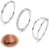 LuxusKollektion Nasenpiercing Nasenpiercing Ring 316L Chirurgenstahl CZ Piercing Set 18G Gold Silber