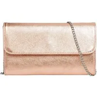 Caspar Clutch Abendtasche Metallic Leder Damen Tasche - PREMIUM LINE - Modell No.779, leicht, elegant & langlebig- 100% Echtleder - Handmade in Italy