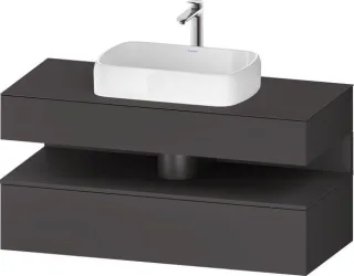 Duravit Qatego Konsolenwaschtischunterbau wandhängend Graphit Matt 1200x550x600 mm - QA4732049490000 QA4732049490000