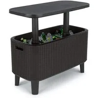 Curver Beistelltisch, 2in1 Bevy Cool Bar & Beistelltisch