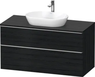Duravit D-Neo Konsolenwaschtischunterbau wandhängend Eiche Schwarz Matt 1200x550x664 mm - DE49690701 DE4969070160000