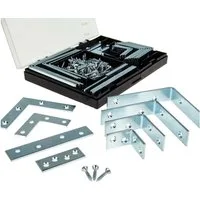 MASTERPROOF PROFESIONAL Verbinder Winkelverbinder & Flachverbinder Sortiment 180-teilig, mit Schrauben
