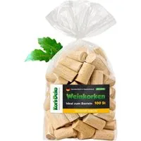 Kork-Deko.de Bastelnaturmaterial Neue Wein Korken, 100 Stück, aus Natur Kork zum Basteln