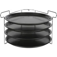 BURI Backblech Pizza-Backblechset 30cm Pizzablech Pizzabackform Pizzaform Backform