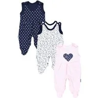 TupTam Strampler TupTam Baby Mädchen Strampler mit Fuß 3er Pack
