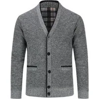 Allthemen Cardigan Herren Strickjacke mit V Ausschnitt Grobstrick Cardigan mit Knöpfen