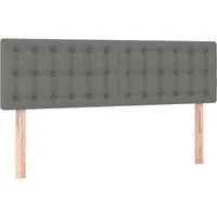 vidaXL Bett Kopfteile Dunkelgrau 144x5x78/88 cm Stoff (1-tlg)