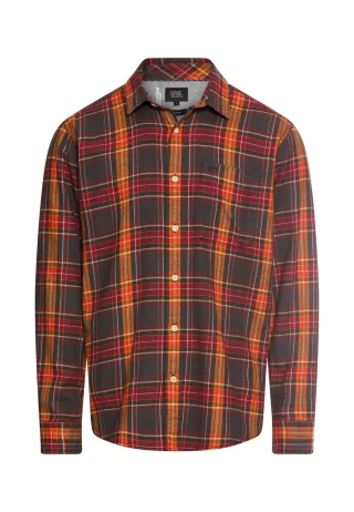 camel active - fleXXXactive® Langarmhemd aus leichtem Flanell orange - Gr. - L