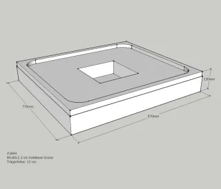 Neuesbad Wannenträger für Kaldewei Scona 800x900x23 SD24075