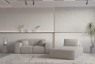 Sofa Set 2-teilig Sezlong und Sofa 2-Sitzer CELES PREMIUM Stoff Ascot Bukla B...