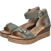 Rieker Keilsandalette Sommerschuh, Urlaubsschuh, Sandale mit trendy Fesselriemchen