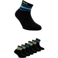 Fila Kurzsocken (6 Paar) Cotton-Mix, mit Rippenbündchen