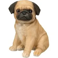 Figuren Shop GmbH Tierfigur Mops Figur – Hundefigur Statue Deko Sammlerfigur Hund Skulptur 17 cm