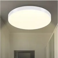 ZMH LED Deckenleuchte Wohnzimmer Ø21cm 12W Deckenlampe Rund für Flur Schlafzimmer, Augenschutz, LED fest integriert, 3000K