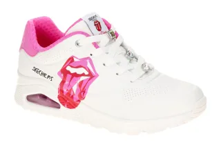 Skechers 190004 WPK UNO - DIAMOND STONES Damenschuhe wei?/pink Air Cooled Mem...