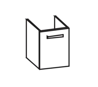 Artiqua 413 Waschtischunterschrank für 4U 223460, Anthrazit Glanz, 413-WUT-K17-R-7065-51 413-WUT-K17-R-7065-51