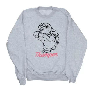 Disney - "Bambi Thumper Line Drawing" Sweatshirt für Mädchen (Grau)