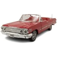 Welly Modellauto Chevrolet Impala Convertible 1963 rot, Maßstab 1:24