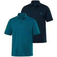 JP1880 Poloshirt Poloshirts Basic 2er-Pack Piqué gekämmte Baumwolle (2-tlg)